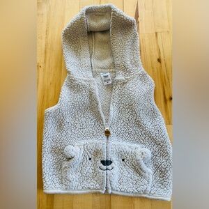 Carters youth hooded zip fleece vest